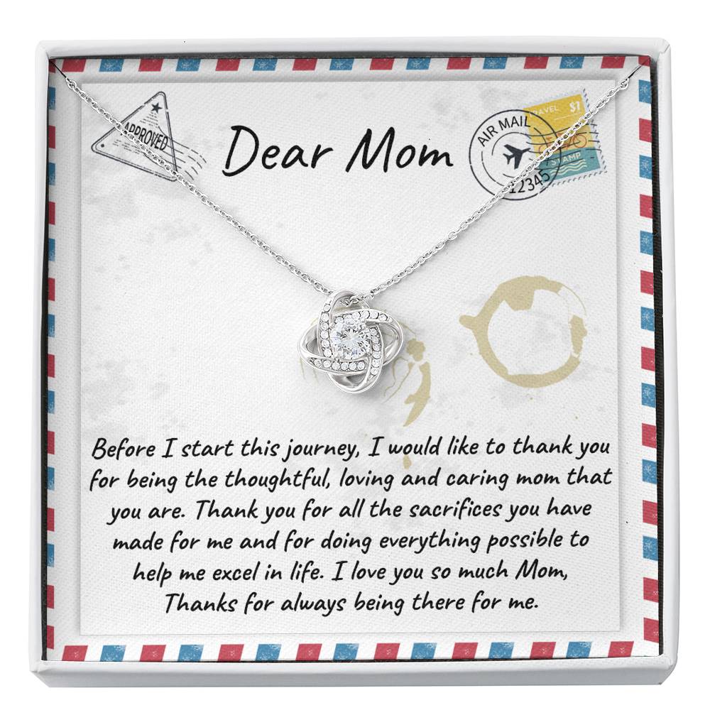 Gift For Mom-Love Knot Necklace-Before I Start This Journey...