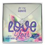 To My Fiancé Love You Valentine's Day Necklace Gift, Love Knot Necklace