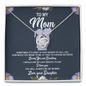 Mom Gift, Jewelry Message Card,  Love Knot Necklace