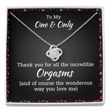 To My Wife Necklace Gift - Funny Orgasm Message Card