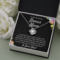 Bonus Mom Necklace Gift , Step Mom Love Knot Necklace