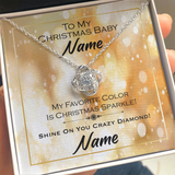 Gift For Wife Christmas, Personalized Names Love Knot Necklace, To My Christmas Baby Card