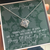 St. Patrick's Day Gift For Daughter From Dad-Lucky Necklace