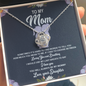 Mom Gift, Jewelry Message Card,  Love Knot Necklace