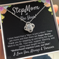 Step Mom Gift, Bonus Mom Love Knot Necklace Gift