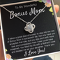 To My Bonus Mom Love Knot Necklace Gift From Step Daughter