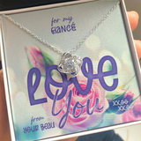 To My Fiancé Love You Valentine's Day Necklace Gift, Love Knot Necklace