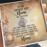 Gift For Wife Christmas, Personalized Names Love Knot Necklace, Forever I Love You Message Card