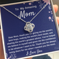 To My Mom Love Knot Necklace Gift
