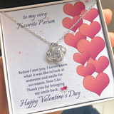 Valentine's Day Jewelry Gift For Her - Always Smiling Love Knot Necklace