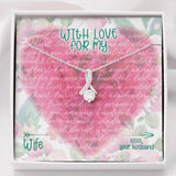 To My Wife Sparkling Necklace Gift with Message