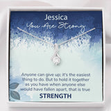 Personalized Encouragement Gift-You are Strong-Alluring Beauty Necklace