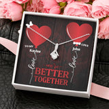 Personalized Names Valentine's Day Necklace - We're Better Together