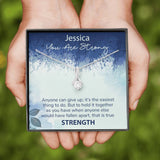 Personalized Encouragement Gift-You are Strong-Alluring Beauty Necklace