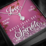 Personalized Valentine's Day Sparkle Necklace