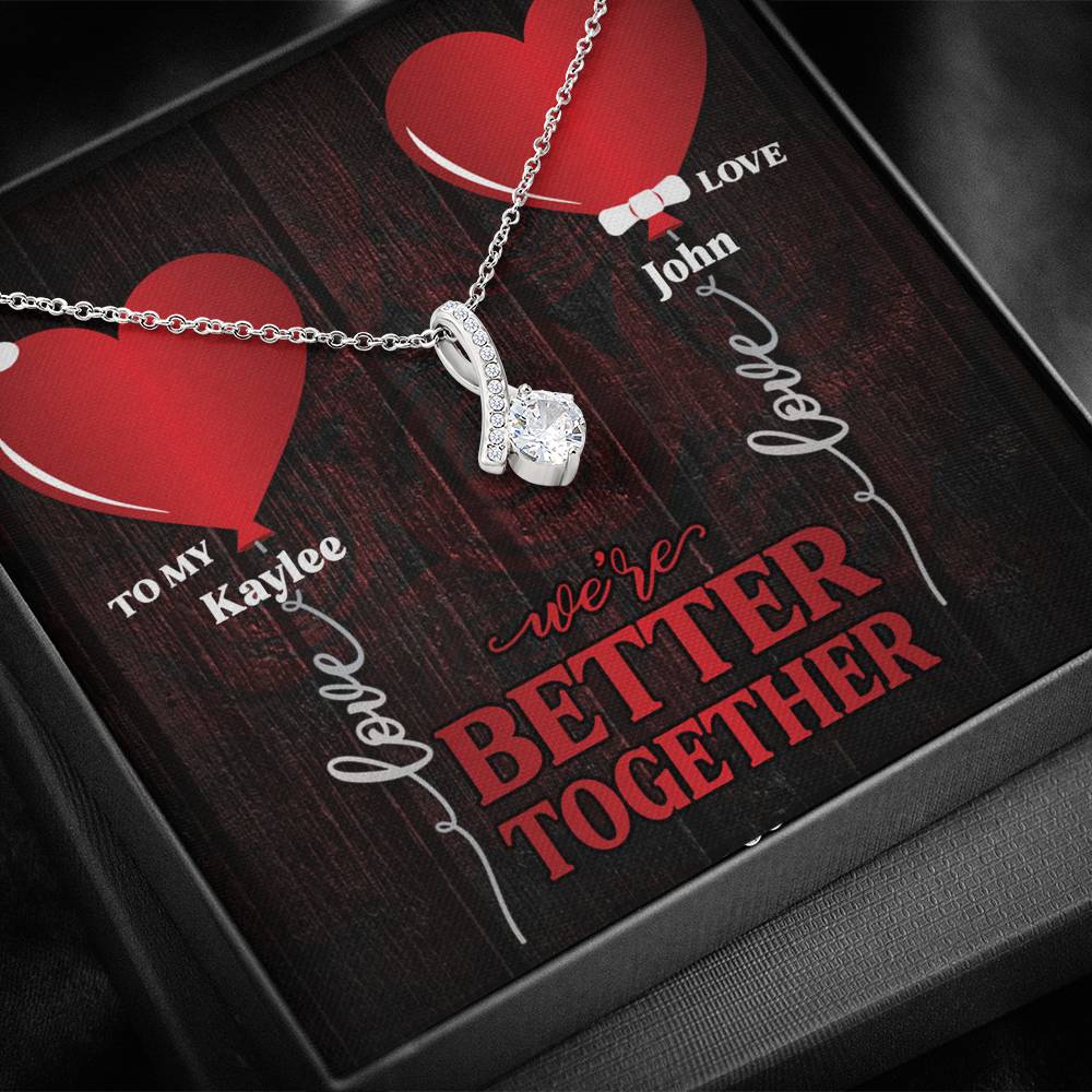 Personalized Names Valentine's Day Necklace - We're Better Together