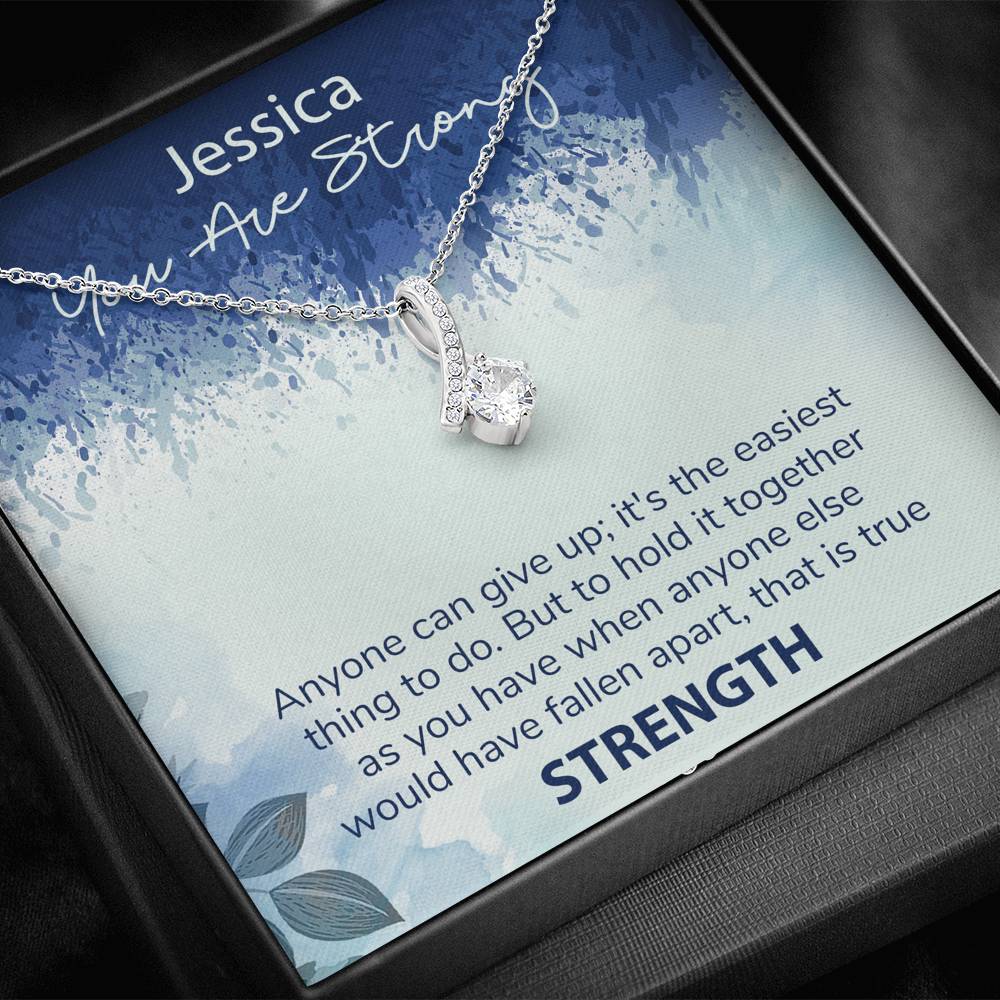 Personalized Encouragement Gift-You are Strong-Alluring Beauty Necklace