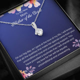 The perfect mother of the bride gift from groom. Heartfelt message card included from Groom to new Mother in law. Ribbon shaped,14K white gold over stainless steel,clear crystals,sparkling 7mm round  Cubic Zirconia. 