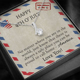 4th Of July USA Flag Necklace- Alluring Beauty