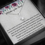 The perfect mother of the bride gift from groom. Heartfelt message card included from Groom to new Mother in law. Ribbon shaped,14K white gold over stainless steel,clear crystals,sparkling 7mm round Cubic Zirconia.