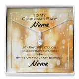 Gift For Wife Christmas, Personalized Names Necklace, To My Christmas Baby Card, Alluring Beauty Necklace