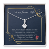 To My Wife Necklace - I Will Love You Until The End Message Card