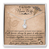 Gift For Nurse Wife- Alluring Ribbon Necklace - Adoring Husband