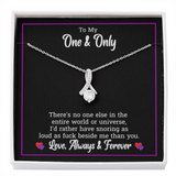 To My Wife Jewelry - Funny Message Card Ribbon Necklace