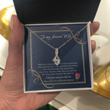 To My Wife Necklace - I Will Love You Until The End Message Card