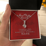 Gift For Wife Christmas, Personalized Names Necklace, All I Love You Still Message Card, Alluring Beauty Necklace