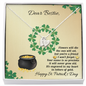 To My Bestie for St. Patrick's Day-Engraved Charms Necklace