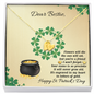 To My Bestie for St. Patrick's Day-Engraved Charms Necklace