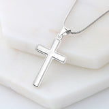 Cross Necklace Gift - Not Lucky Just Blessed