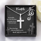 Wear your faith proudly with this stunning artisan crafted 14k white gold finish Cross Necklace. Perfect gift idea for you or your loved one. Perfect for special occasions or everyday wear. Sizing is appropriate for all ages, and tasteful for both men and women. The artisan crafted detail makes this pendant stand out from other cross necklaces. Includes a luxury adjustable snake chain, 18" - 22" and attaches with an easy to use lobster clasp.