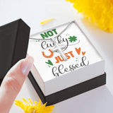 Cross Necklace Gift - Not Lucky Just Blessed