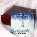 Personalized Encouragement Gift-You are Strong-Alluring Beauty Necklace