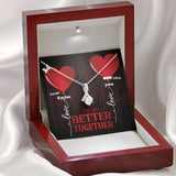 Personalized Names Valentine's Day Necklace - We're Better Together