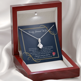 To My Wife Necklace - I Will Love You Until The End Message Card
