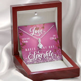 Personalized Valentine's Day Sparkle Necklace