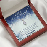 Personalized Encouragement Gift-You are Strong-Alluring Beauty Necklace