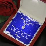 Gift For Wife Christmas, Personalized Names Necklace, My Sweet Snow Bunny Message Card, Alluring Beauty Necklace