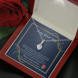 To My Wife Necklace - I Will Love You Until The End Message Card