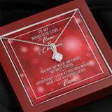 Gift For Wife Christmas, Personalized Names Necklace, You Are My Rock Message Card, Alluring Beauty Necklace