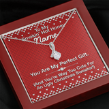 Gift For Wife Christmas, Personalized Names Necklace. To My Smokin' Hot Honey Message Card, Alluring Beauty Necklace