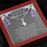 The perfect mother of the bride gift from groom. Heartfelt message card included from Groom to new Mother in law. Ribbon shaped,14K white gold over stainless steel,clear crystals,sparkling 7mm round Cubic Zirconia.