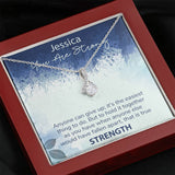 Personalized Encouragement Gift-You are Strong-Alluring Beauty Necklace