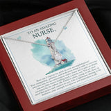 Unique Gift For Nurse - Ribbon Necklace -To An Amazing Nurse