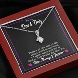 To My Wife Jewelry - Funny Message Card Ribbon Necklace