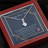 To My Wife Necklace - I Will Love You Until The End Message Card