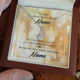 Gift For Wife Christmas, Personalized Names Necklace, To My Christmas Baby Card, Alluring Beauty Necklace